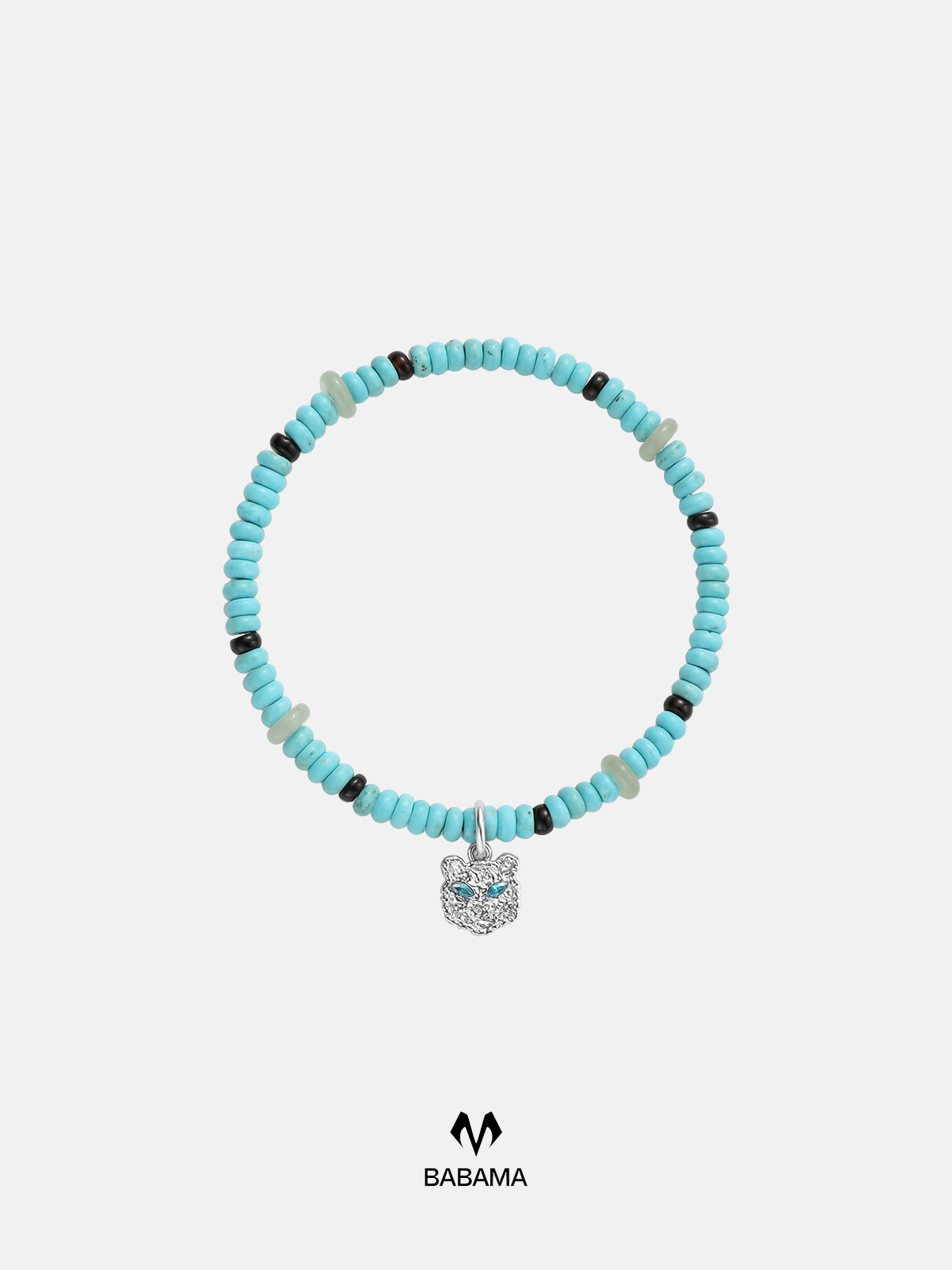 Snow leopard turquoise bracelet