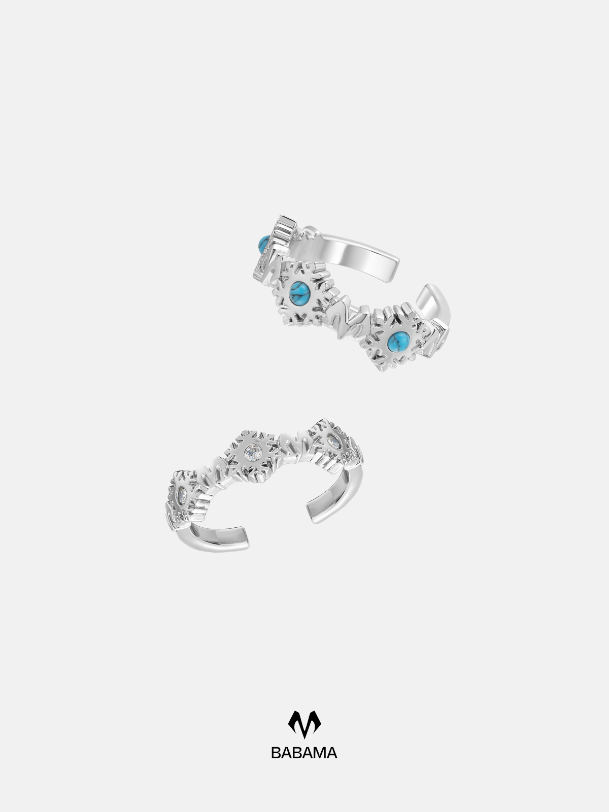 Snowflake rings Set