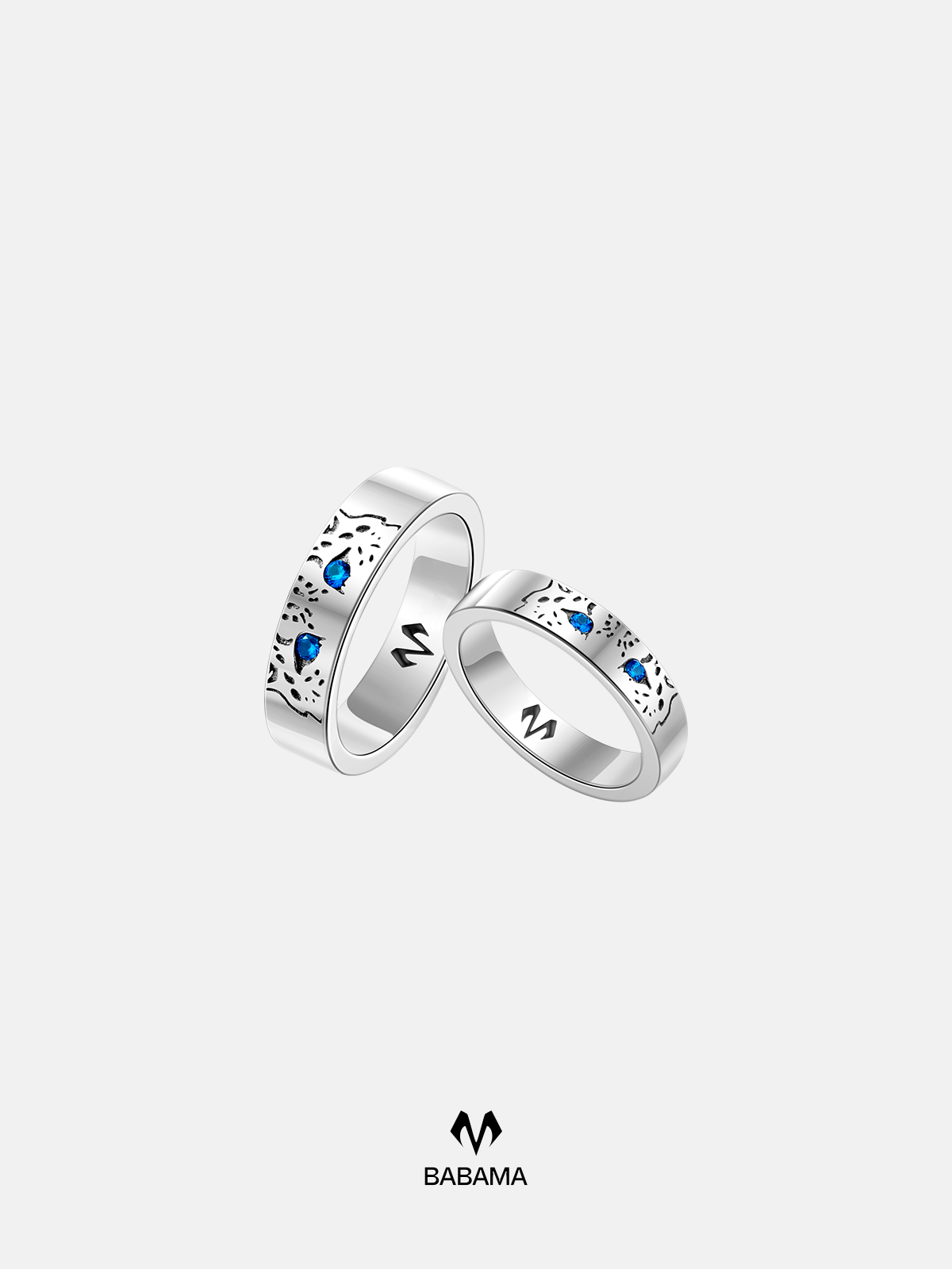 Snow Leopard Blue Eye Ring