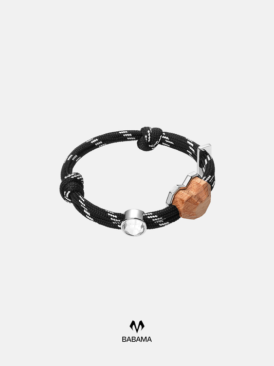 Wooden Heart Nylon Bracelet