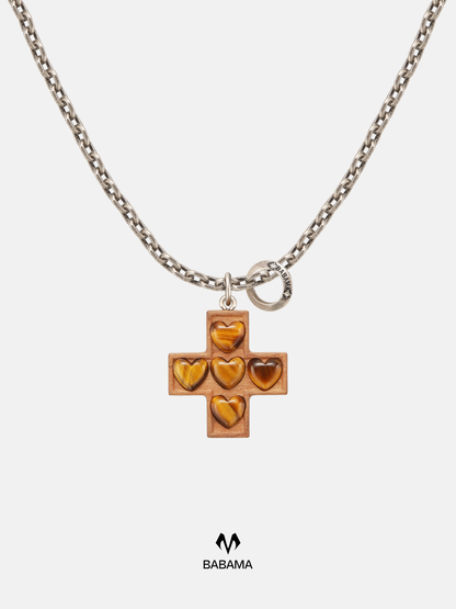 Wooden Cross Necklace