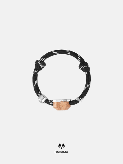 Wooden Heart Nylon Bracelet