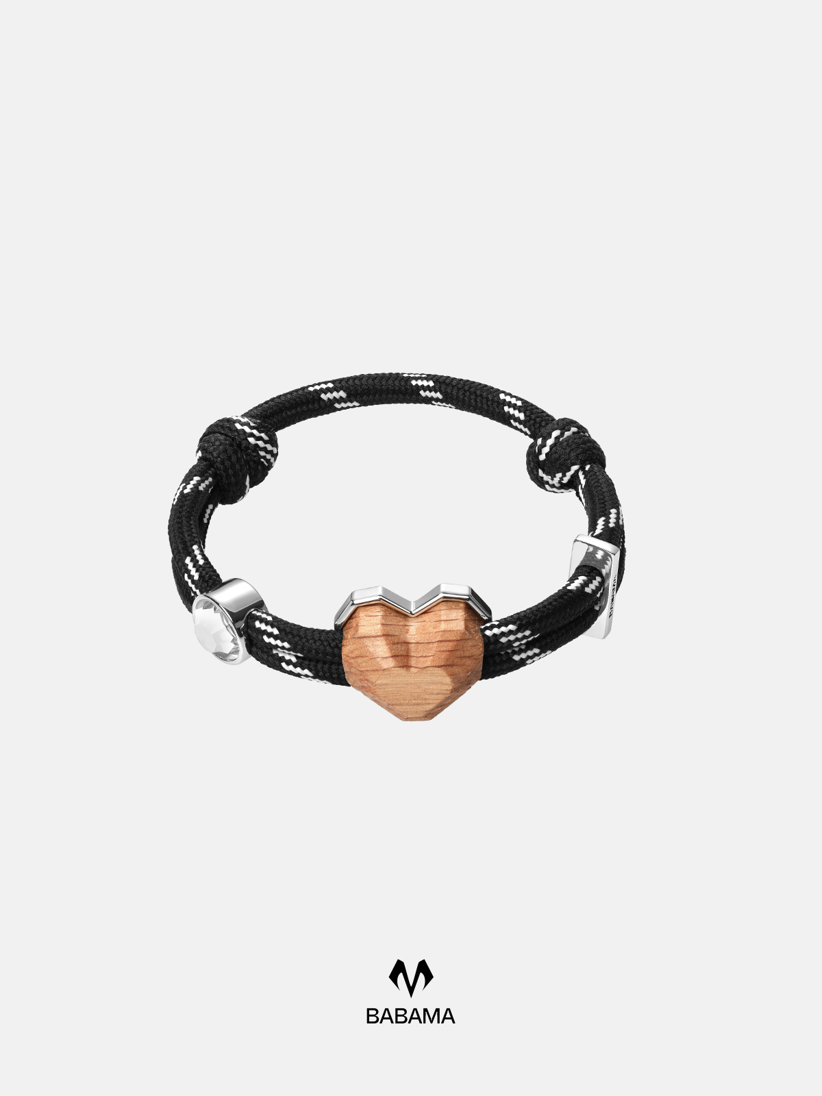 Wooden Heart Nylon Bracelet